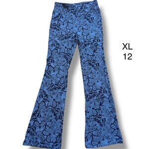 Gap Organic Cotton Girl Butterfly Flare Leggings Size XL - 12